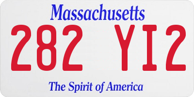 MA license plate 282YI2