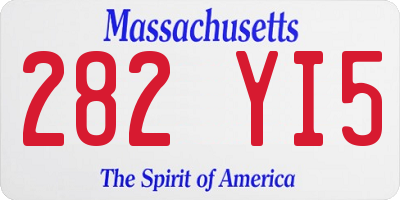 MA license plate 282YI5