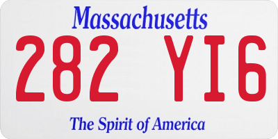 MA license plate 282YI6