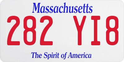 MA license plate 282YI8