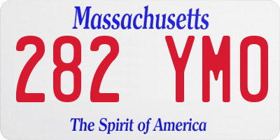 MA license plate 282YM0