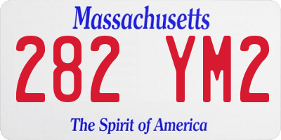 MA license plate 282YM2