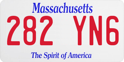 MA license plate 282YN6