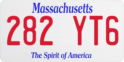 MA license plate 282YT6