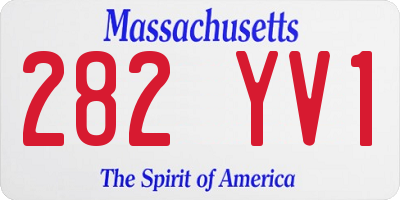 MA license plate 282YV1