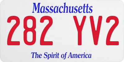 MA license plate 282YV2