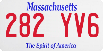 MA license plate 282YV6