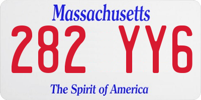 MA license plate 282YY6
