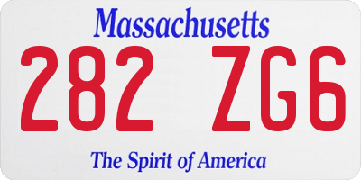 MA license plate 282ZG6