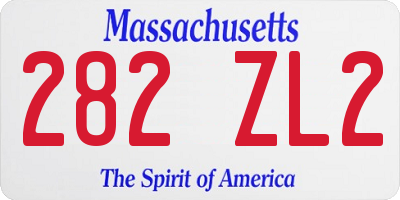 MA license plate 282ZL2