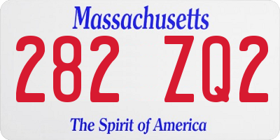 MA license plate 282ZQ2
