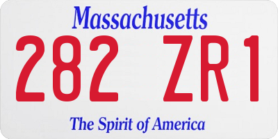 MA license plate 282ZR1