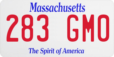 MA license plate 283GM0