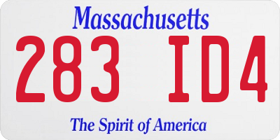 MA license plate 283ID4