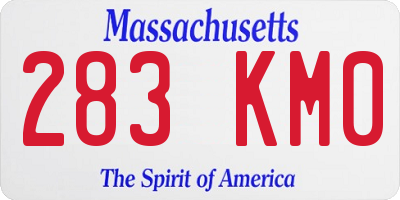 MA license plate 283KM0