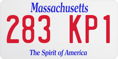 MA license plate 283KP1
