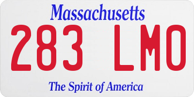 MA license plate 283LM0