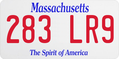MA license plate 283LR9