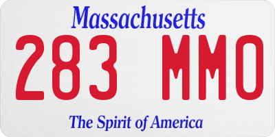MA license plate 283MM0