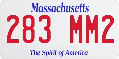 MA license plate 283MM2