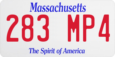 MA license plate 283MP4