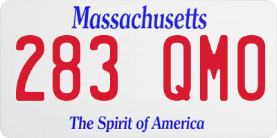 MA license plate 283QM0