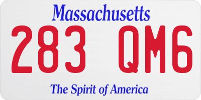 MA license plate 283QM6