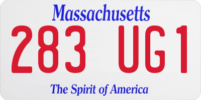 MA license plate 283UG1