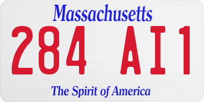 MA license plate 284AI1