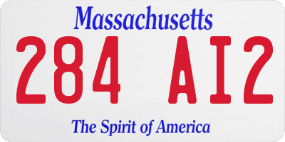 MA license plate 284AI2