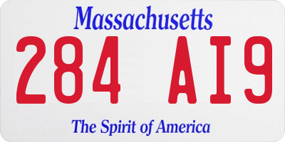 MA license plate 284AI9