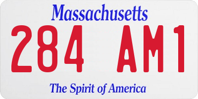 MA license plate 284AM1