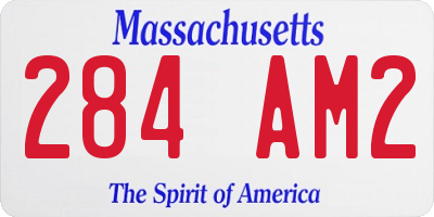 MA license plate 284AM2