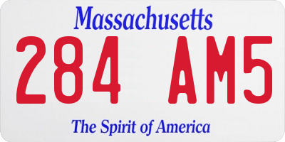 MA license plate 284AM5