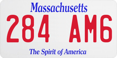 MA license plate 284AM6