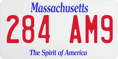 MA license plate 284AM9