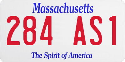 MA license plate 284AS1