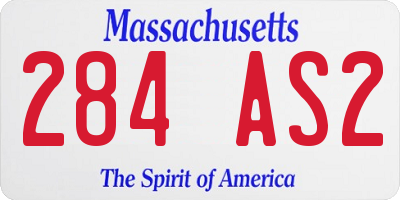 MA license plate 284AS2
