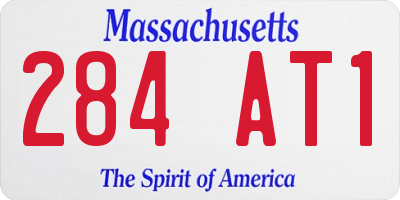 MA license plate 284AT1