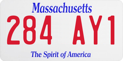MA license plate 284AY1