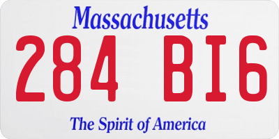 MA license plate 284BI6