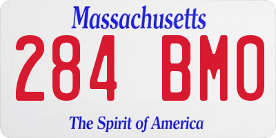 MA license plate 284BM0