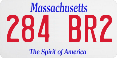 MA license plate 284BR2