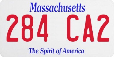 MA license plate 284CA2