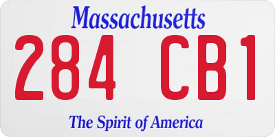 MA license plate 284CB1