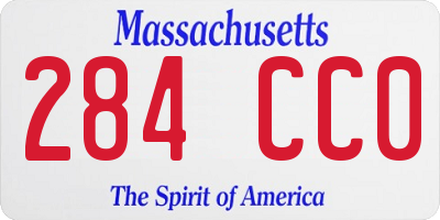 MA license plate 284CC0