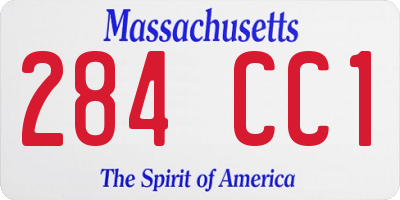 MA license plate 284CC1