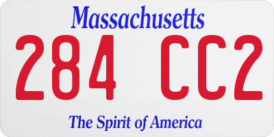 MA license plate 284CC2
