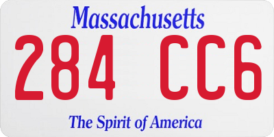 MA license plate 284CC6