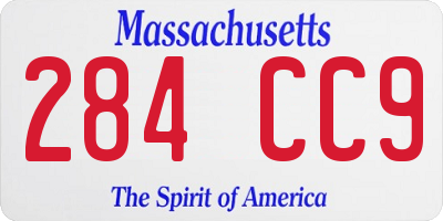 MA license plate 284CC9